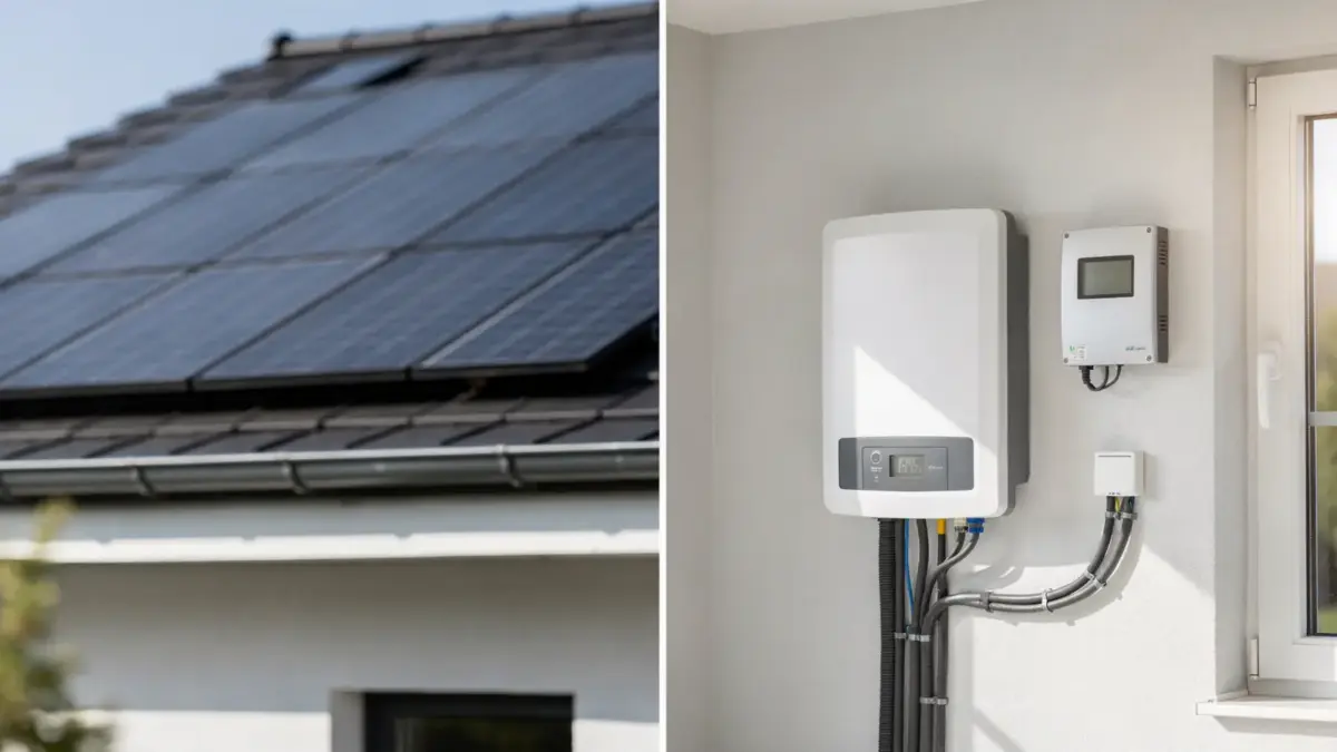 Photovoltaik-Anlage mit Batteriespeicher und Wechselrichter zur Speicherkompatibilität