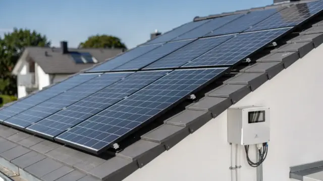 Photovoltaikanlage mit Wechselrichter zum Thema Photovoltaik-Ertragsgarantie