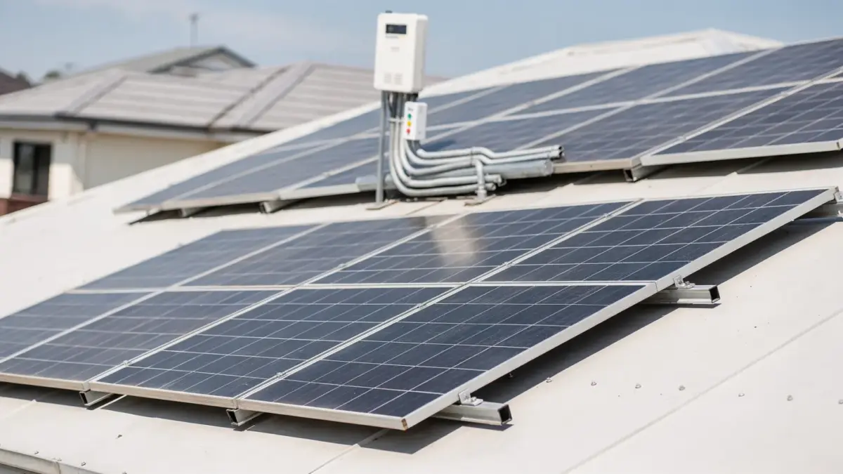 Solaranlage auf dem Hausdach zum Thema PV-kWp für den Haushalt