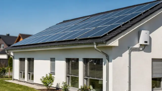 Photovoltaik-Anlage auf einem Hausdach als Thema zur PV-Amortisation