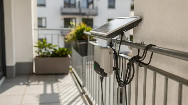 Balkonkraftwerk auf einem deutschen Balkon als Thema zum Recht in Deutschland