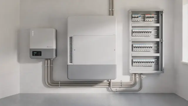 Heimspeicher mit Wechselrichter und Sicherungskasten für Stromspeicher mit Notstrom