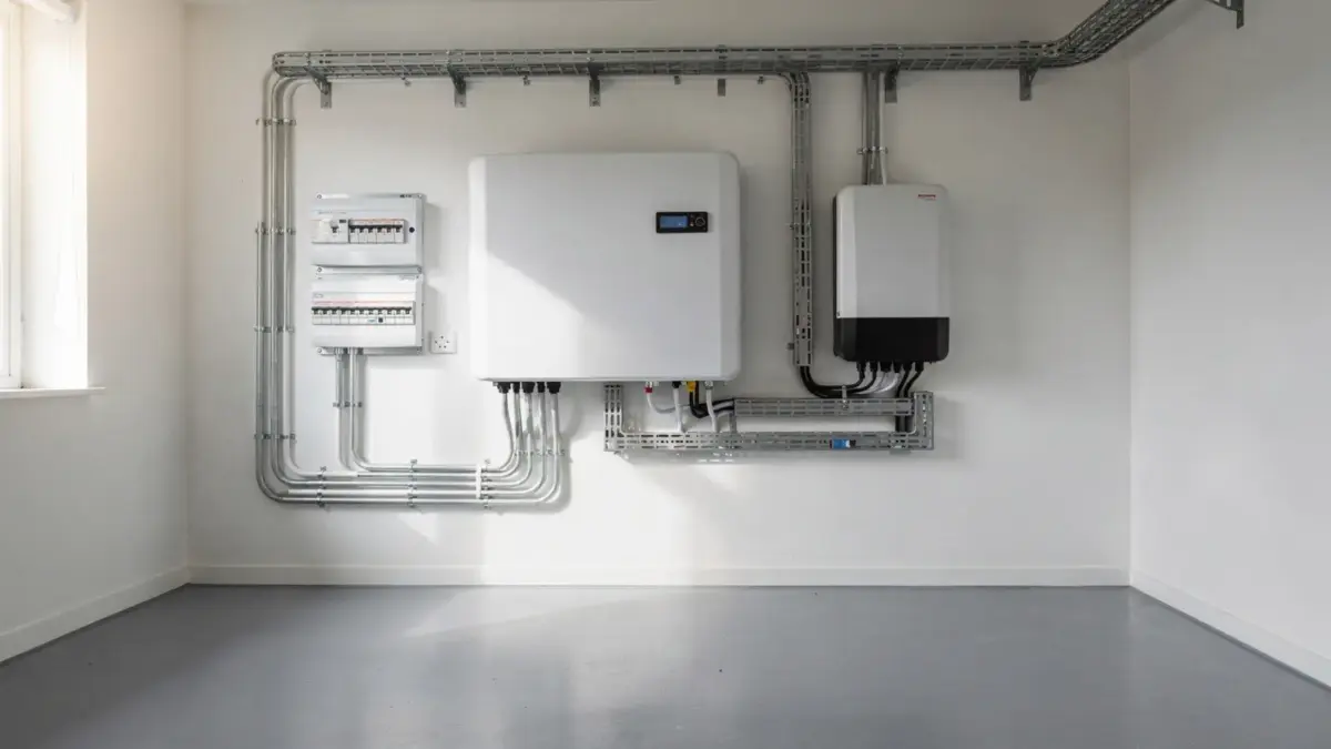 Haus-Speichersystem mit Batterie und Wechselrichter für den Haushaltsverbrauch