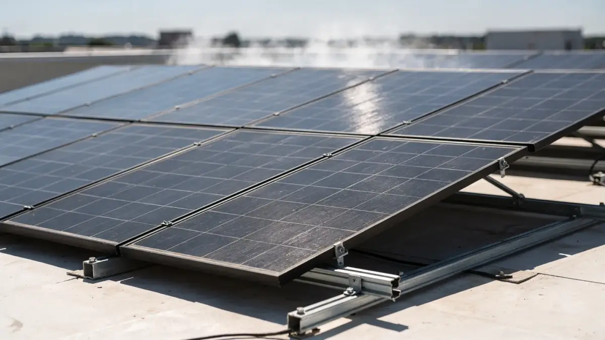 Solaranlage auf dem Dach bei Hitze – PV-Leistung im Sommer