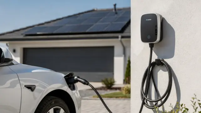 Wallbox an Hausgarage mit E-Auto und Solaranlage: Thema Wallbox-Wirtschaftlichkeit bei Laden mit PV